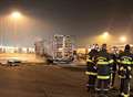 Fire in lorry kills two migrants