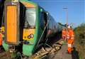 Rail line services suspended after derailed train