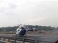 Air ambulance called to motorbike smash