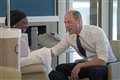 William meets cancer patients at opening of new research and treatment centre