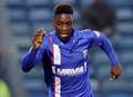 The Shouting Men with Gillingham's Jermaine McGlashan