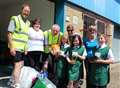 Fundraising cyclists visit Dover Foodbank