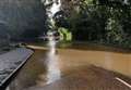 Flooded road closed