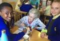 School kids share 'stay positive' message with care home residents