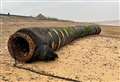 Walker stunned to find ‘ginormous’ 20ft pipe washed up on beach