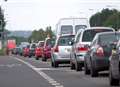 An accident on the M20 causing long delays