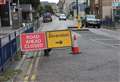 Car crashes outside town centre church