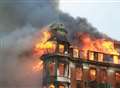 Boys quizzed after blaze rips through historic hotel