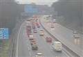 M20 delays after lorry and cars collide