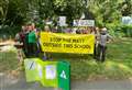 Mum leads mast protest outside schools