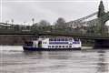 Boat carrying West Ham fans gets wedged under London’s Hammersmith Bridge