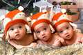 Mother celebrates Christmas with triplets after 12th attempt at IVF