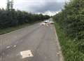 Road blocked by fly tippers 