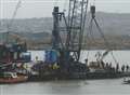 Sunken barge recovered from River Medway