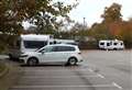 Travellers pitch up next to cinema