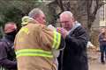 Emotional reunion for dog and owner after house fire