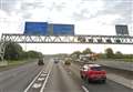 Biker seriously injured in motorway crash