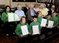 Pupils join care home protest