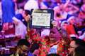 Darts fans take aim at Prime Minister during World Championships