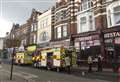 Firefighters tackle high street blaze