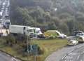 Lorry accident causes long tailbacks