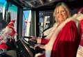 Festive bus delights hundreds of children on the school run