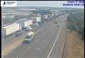 Delays on M25 after crash at bridge