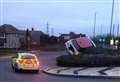 Man charged after roundabout crash