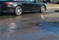 Water leak has created danger pothole 