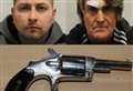 Bungling crooks swapped gun in front of police