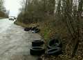 More than 100 dumped tyres cleared from lanes