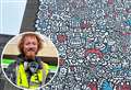 Famous artist finishes biggest doodle yet