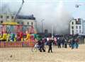 Chaos as arcade collapses in blaze