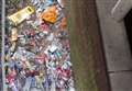 Wet floor signs and trolleys in 'sea of litter' in town centre 