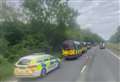 Huge police presence as drivers face delays