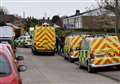 Police officer 'spat at' at scene of 'arson attack'