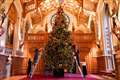 Christmas comes to Windsor with towering tree and tiny dolls’ house decorations