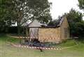 Cricket storage hut goes up in flames