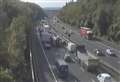 Crash involving motorbike and ambulance blocks M25