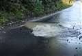 Huge water leak shuts road for two days