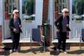 92-year-old woman dances outside front door in celebration of VE Day