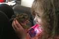 Orphaned hare returns to visit family who saved and reared her