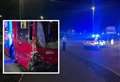 Air ambulance lands after head-on smash between bus and car