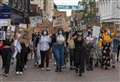 Pupils march through high street in A-levels protest