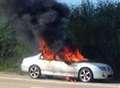 Car bursts into flames on M20