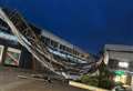 High winds tear down scaffolding and cancel lights trail