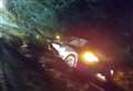 Footage shows car in ditch amid police crackdown on drink driving across Kent