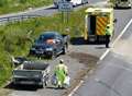 Motorway re-opens after trailer overturns