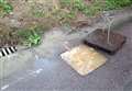 Raw sewage running through village