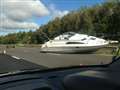 Boat on motorway